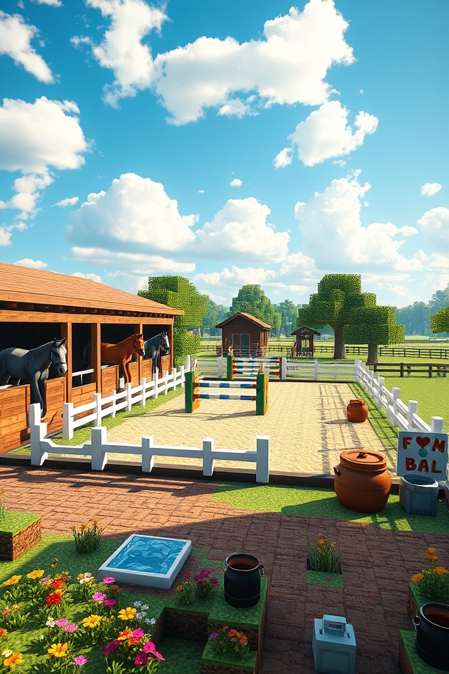 creative interactive horse stable