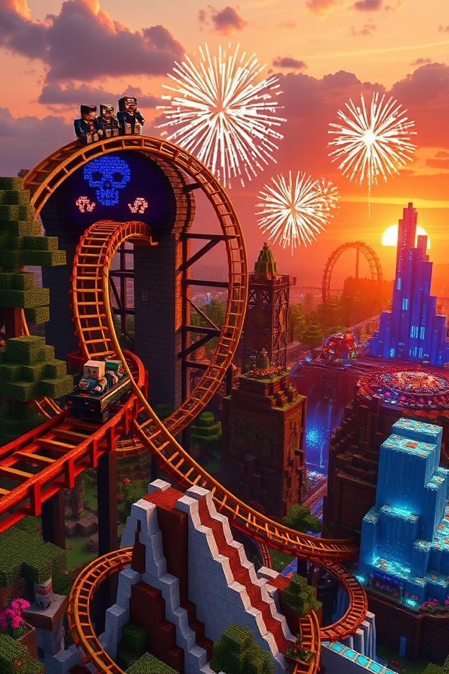 creative minecraft coaster thrills