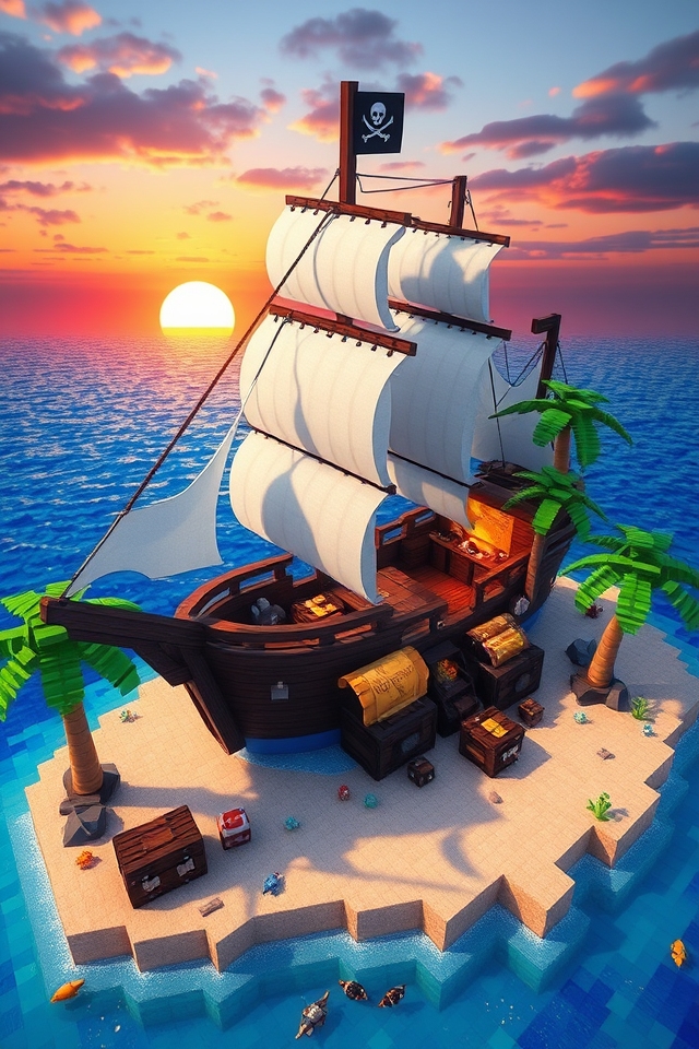 creative pirate ship hideout