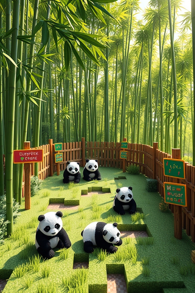 custom panda enclosure signage
