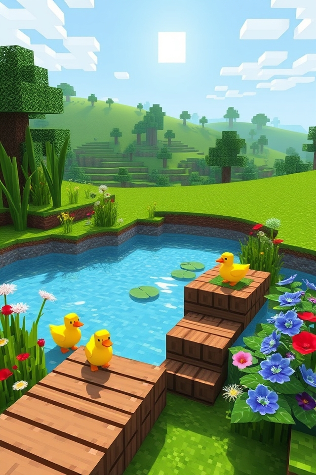 delightful duck pond creation