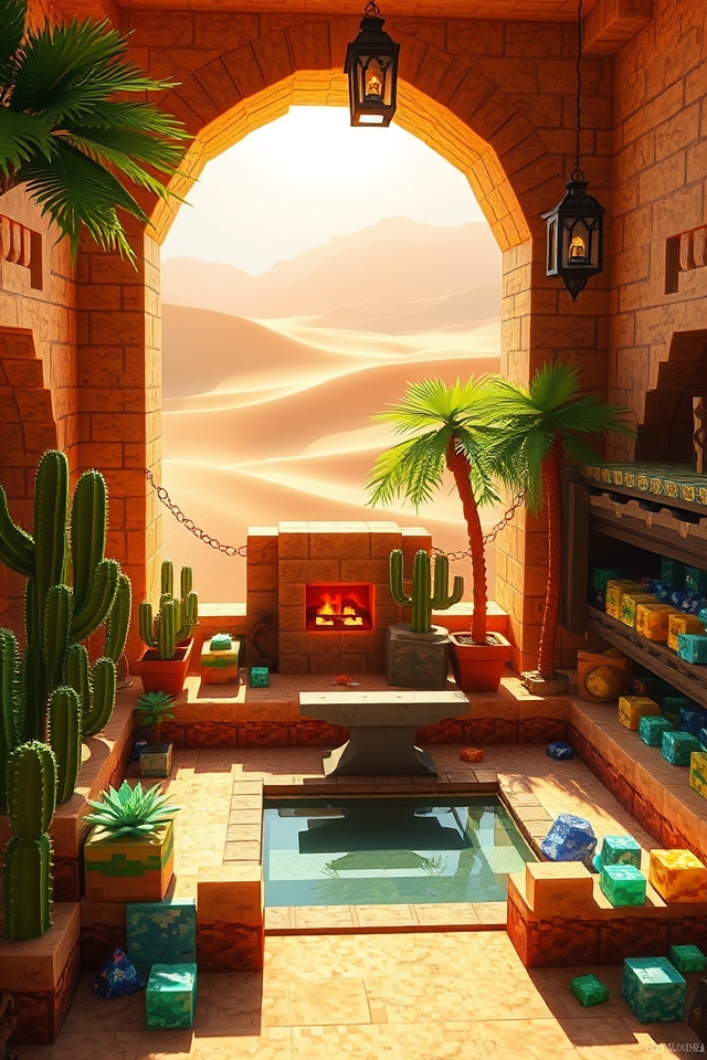 desert inspired immersive smithing space