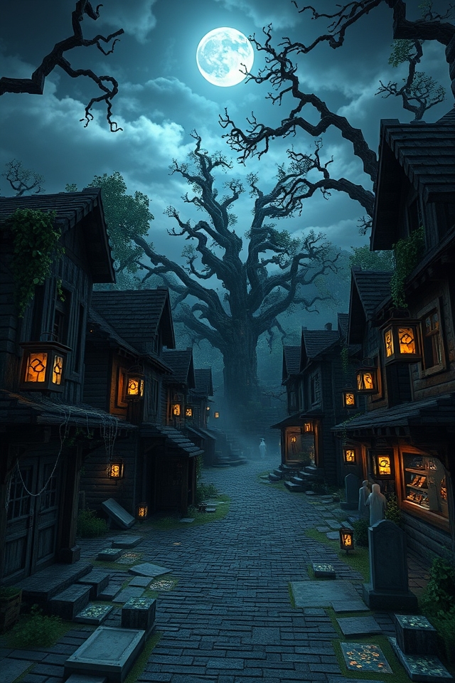 eerie dilapidated ghost town