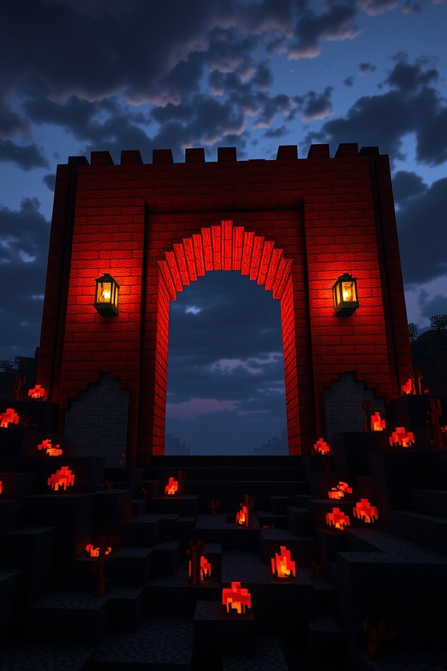 eerie nether themed archway design