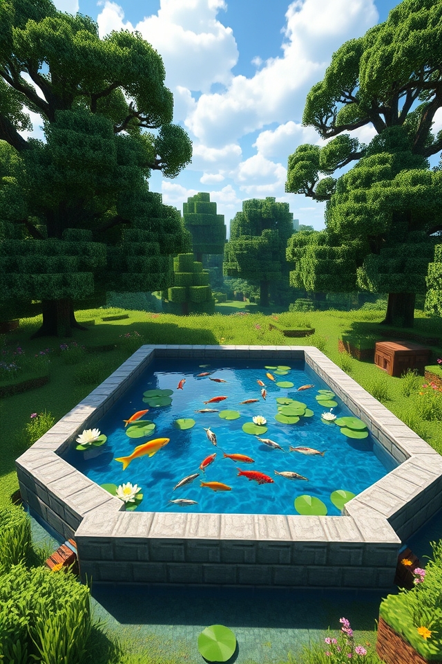 efficient fish harvesting pond
