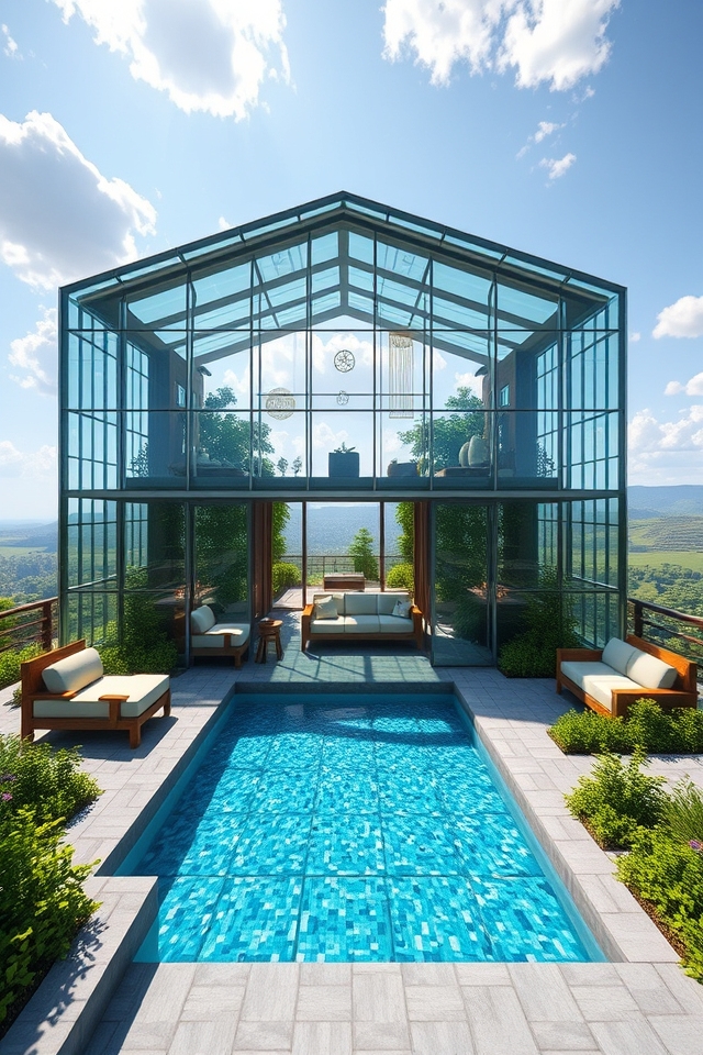 elegant glass house design
