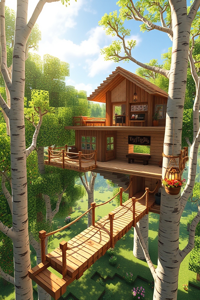 elevated nature themed treehouse design