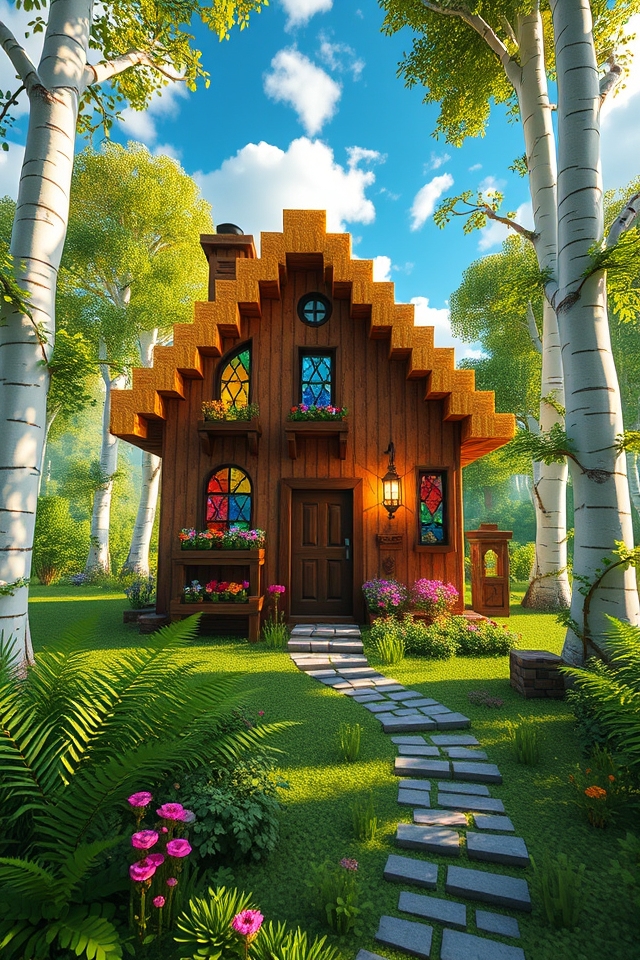 enchanting birch fairy house