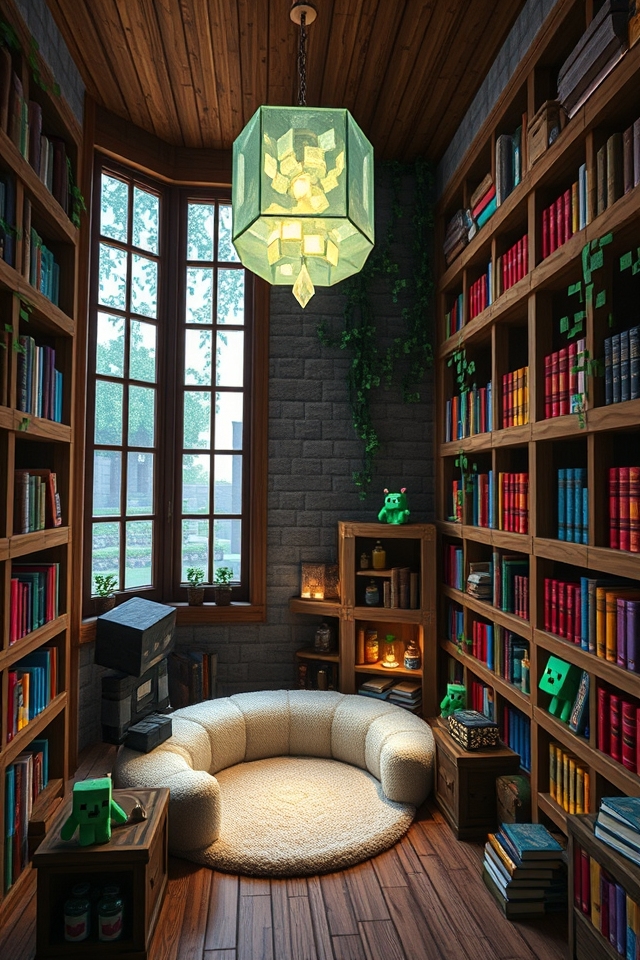 enchanting minecraft bookstore design