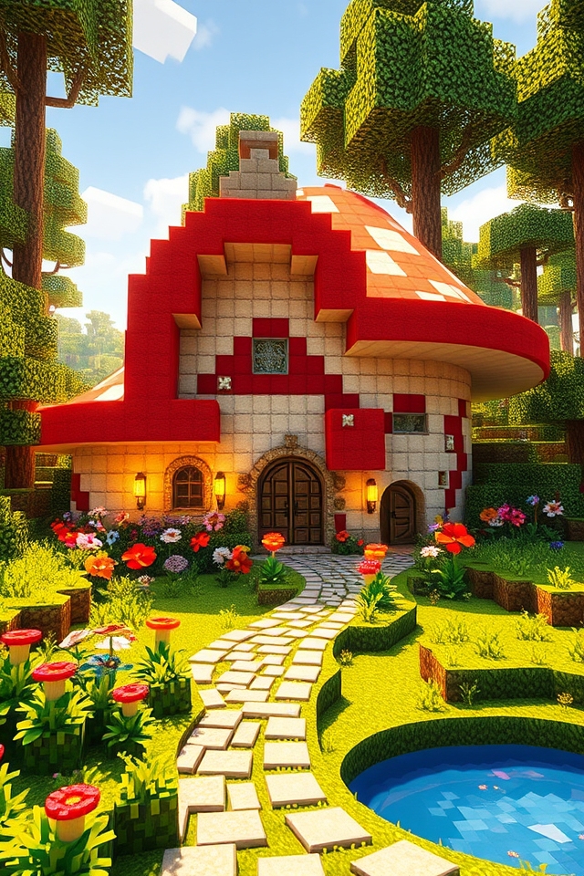 enchanting whimsical mushroom house
