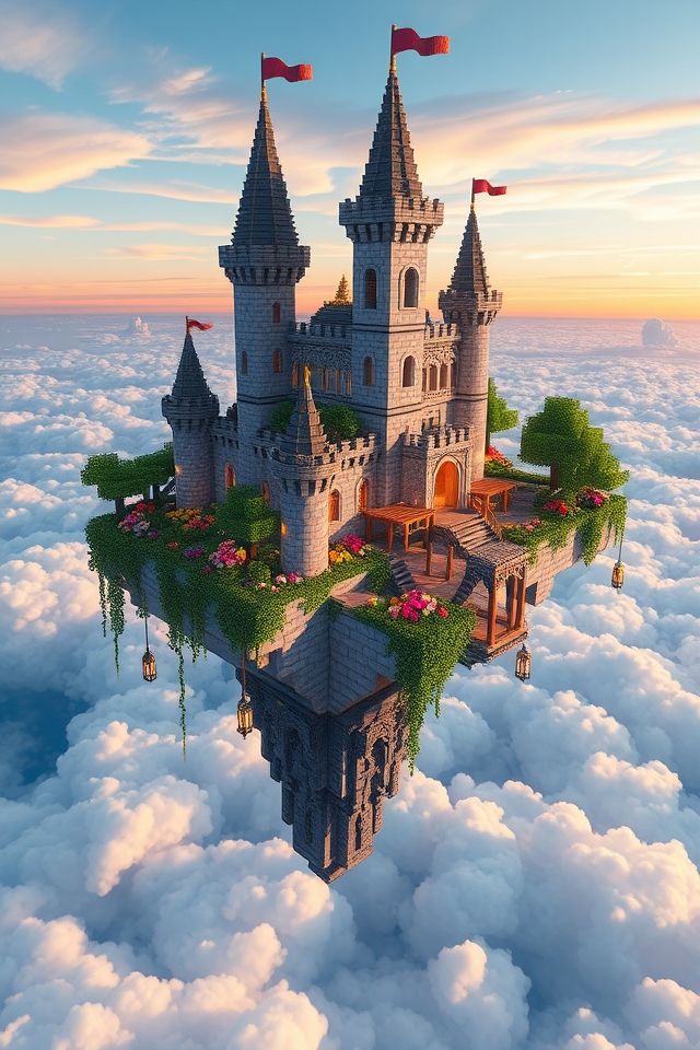 floating ethereal castle adventure