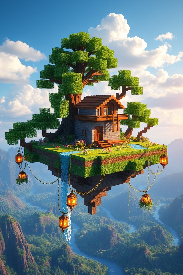 floating home high above