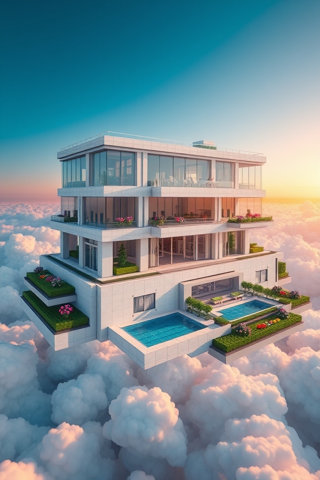floating luxury in minecraft