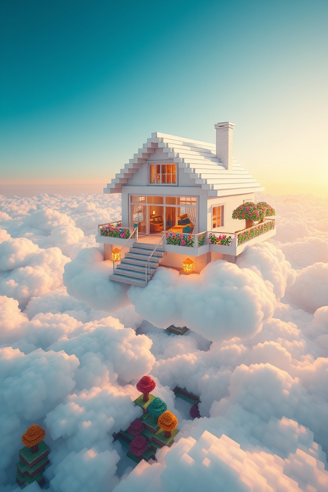 floating whimsical cloud retreat