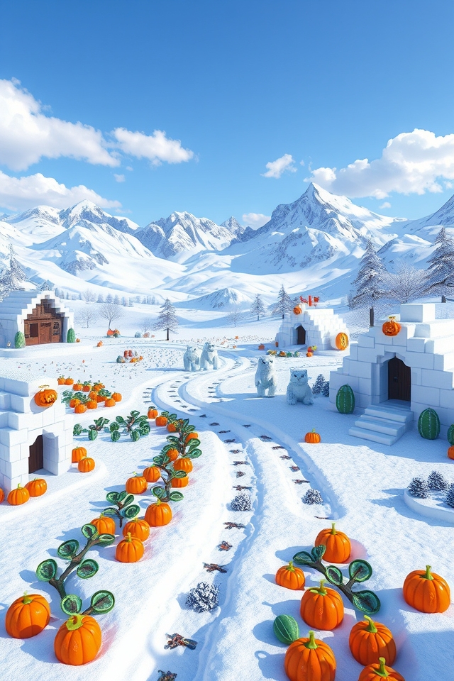frosty winter farm paradise