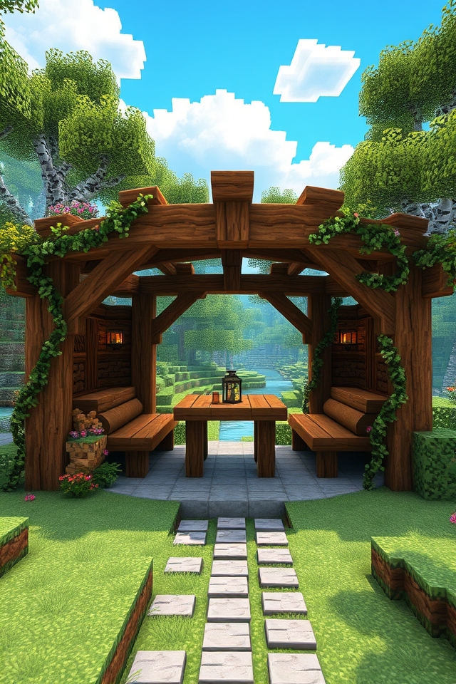 functional rustic storage gazebo