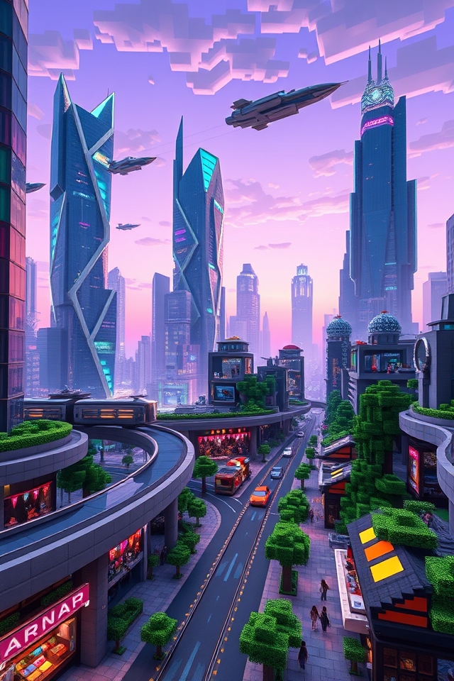 futuristic skyscrapers and sustainability