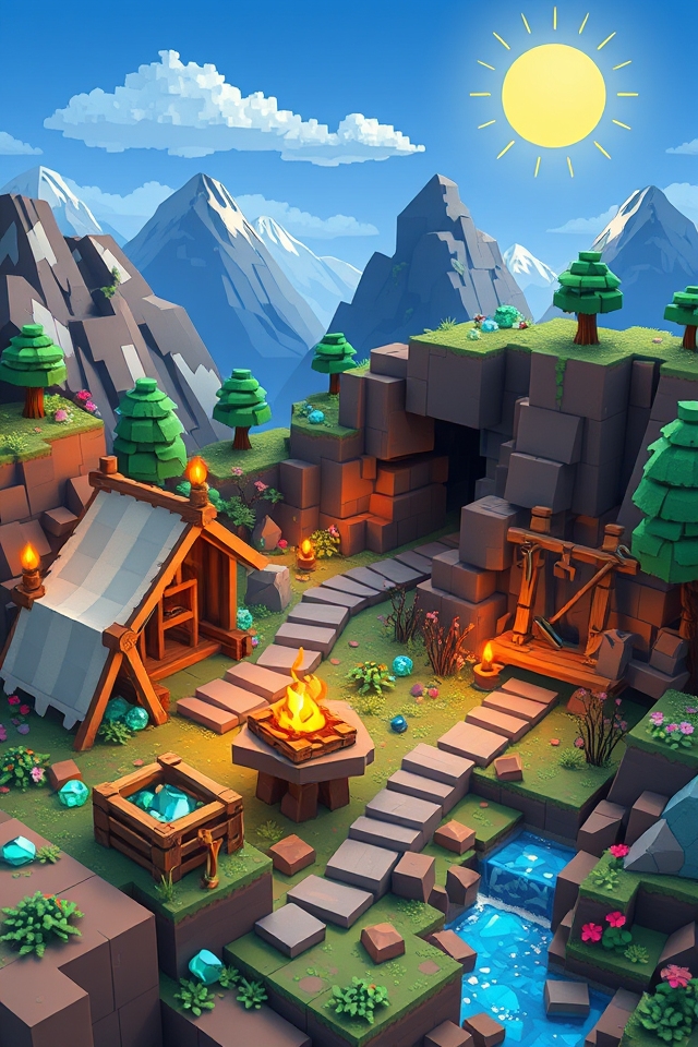 gemstone mining operation setup
