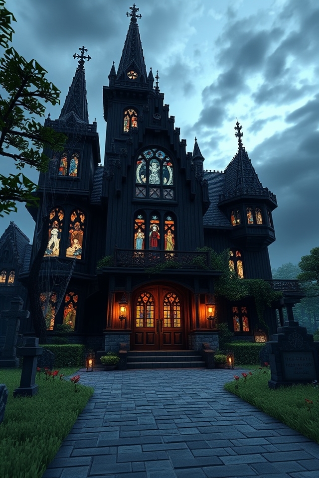 gothic spooky mansion design