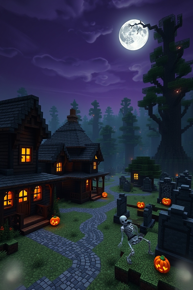 haunted houses and graveyards