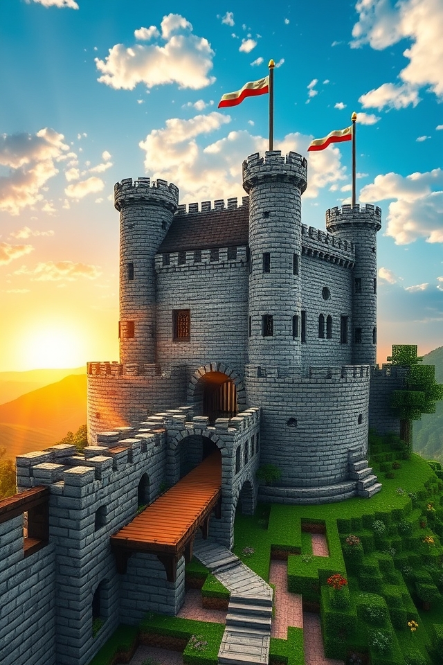 imposing medieval architectural stronghold
