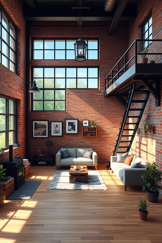 industrial chic living space