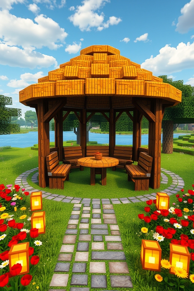 inviting circular gazebo design