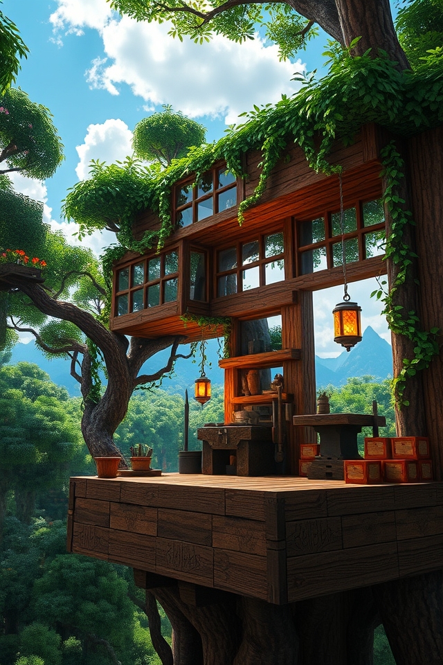 jungle themed crafting haven