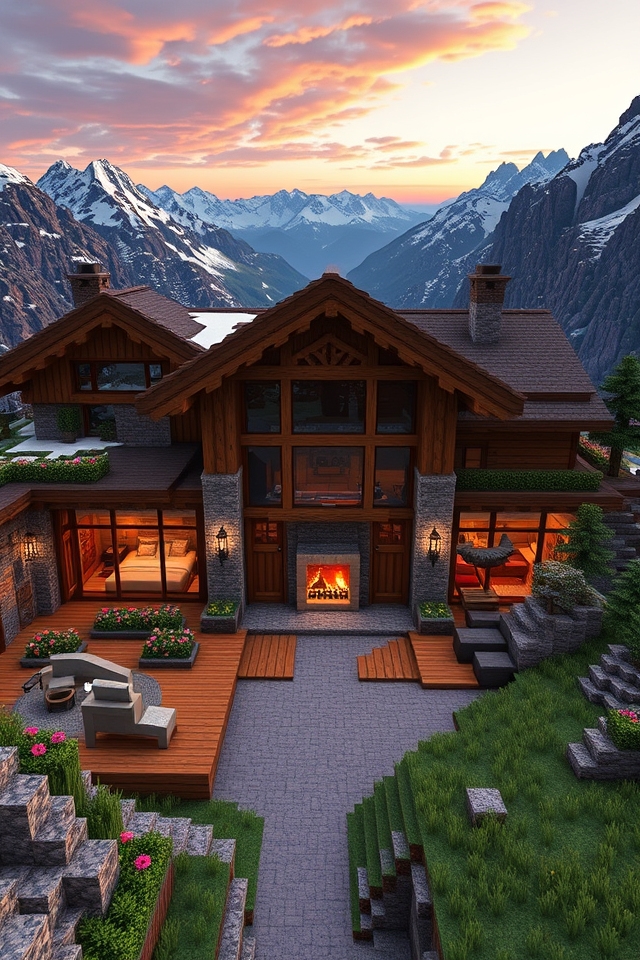 luxurious mountain lodge retreat