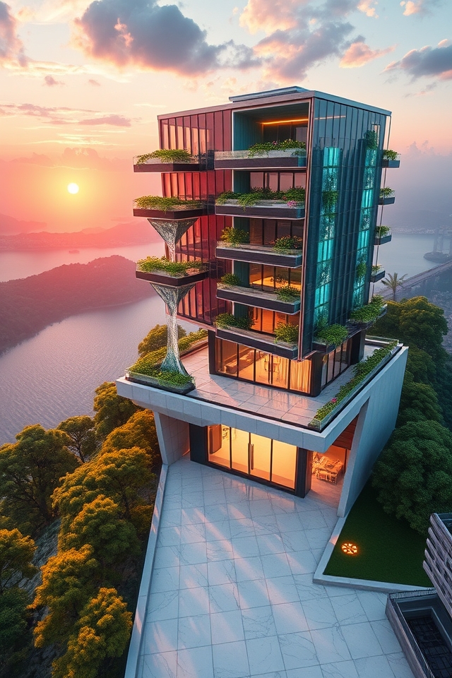 luxury futuristic architectural marvel