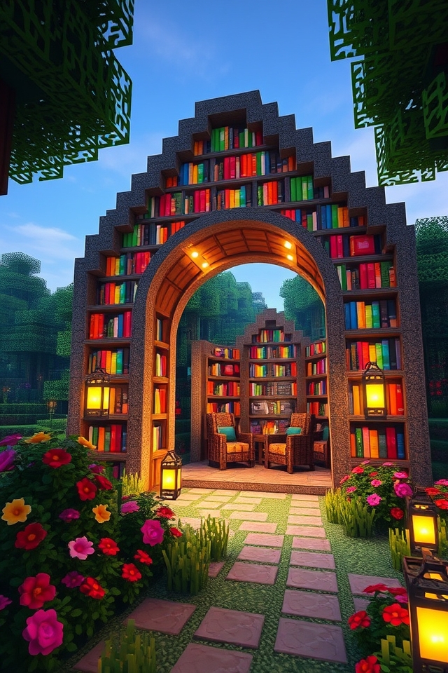 magical bookshelf archway decor