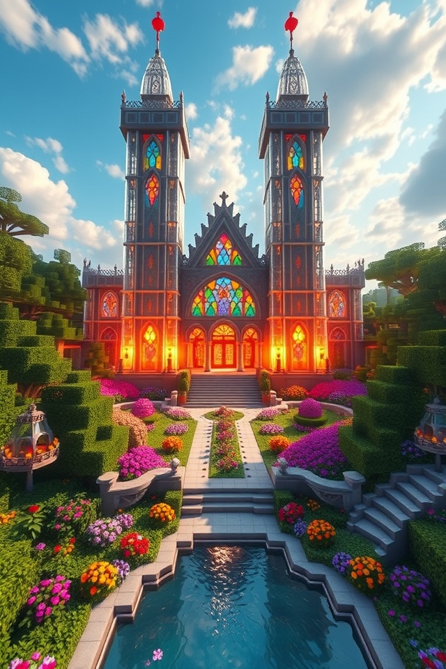 magical crystal architectural retreat