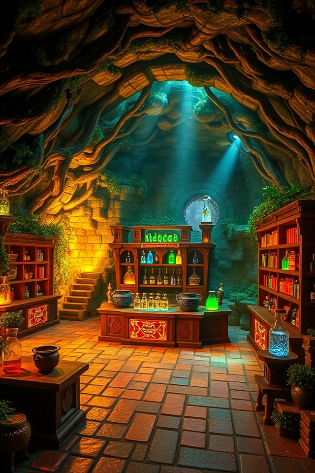 magical potion brewing station