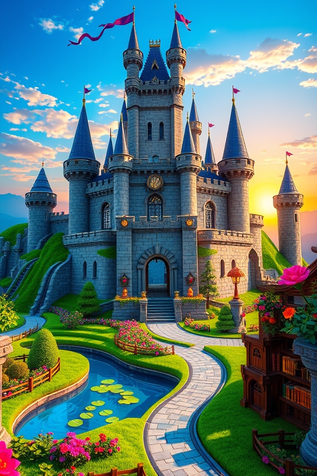 majestic fantasy castle design