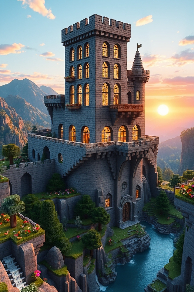 majestic protective mountain castle