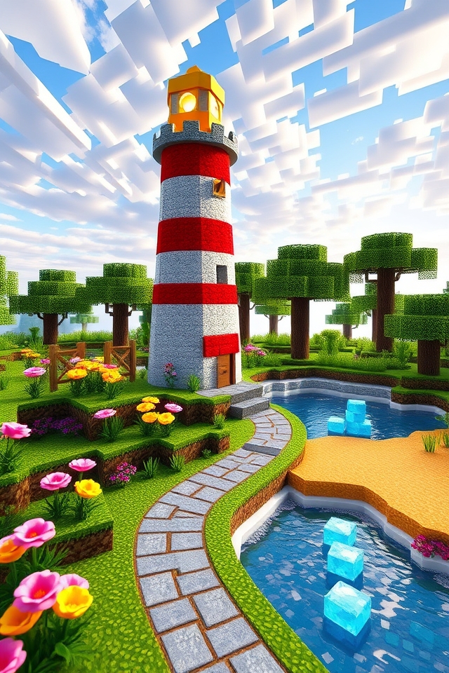 miniature lighthouse garden design