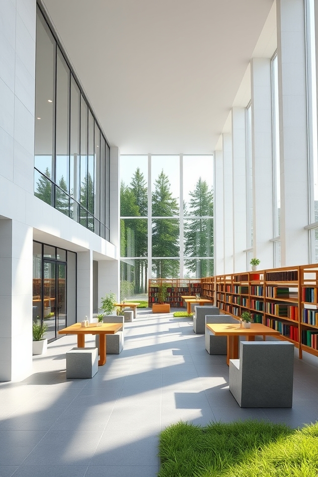 modern minimalist library design