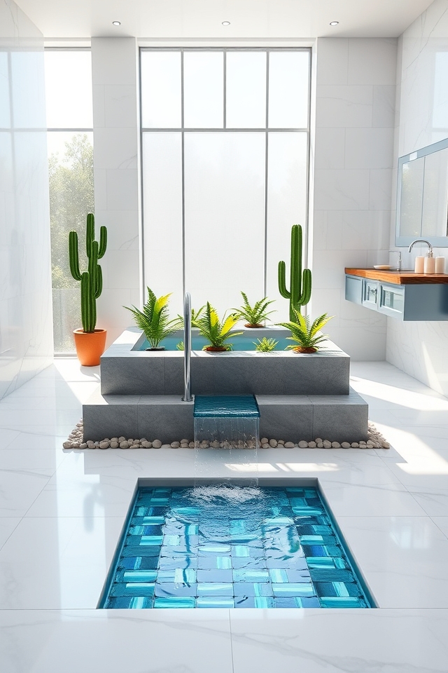 modern spa bathroom features