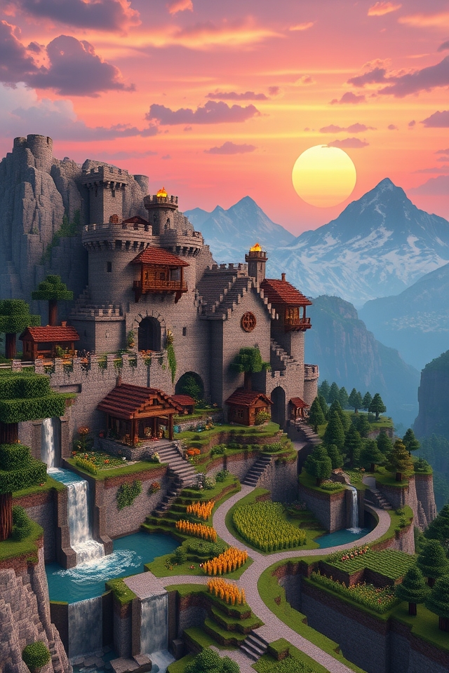 mountain fortress design ideas