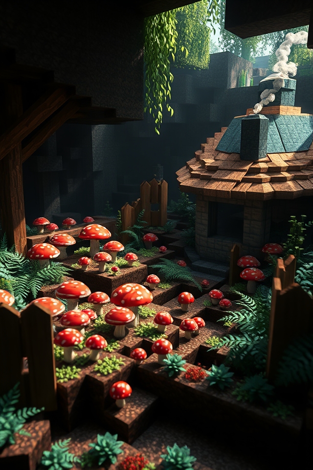 mushroom farm low light