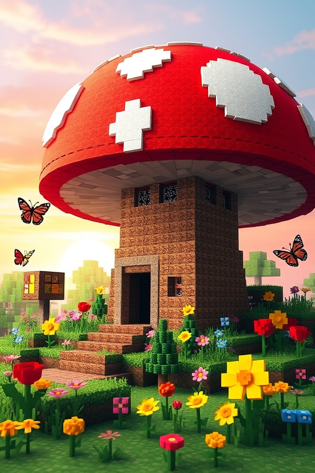 mushroom shaped cozy home