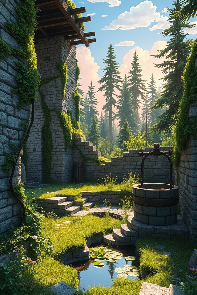 mysterious overgrown ancient structures