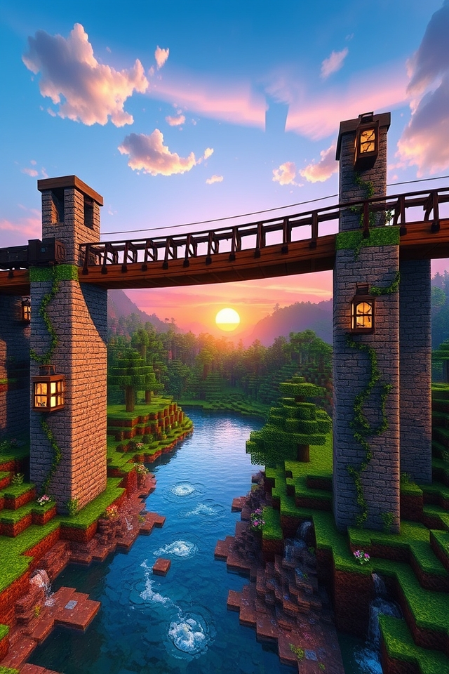 realistic and functional railroad bridge