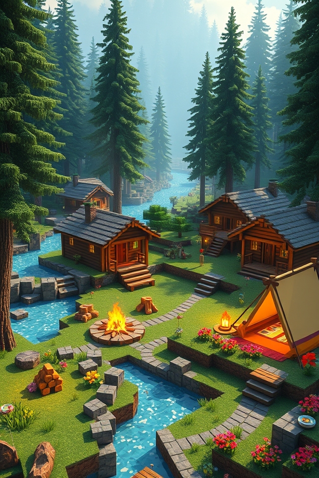 rustic campground in nature