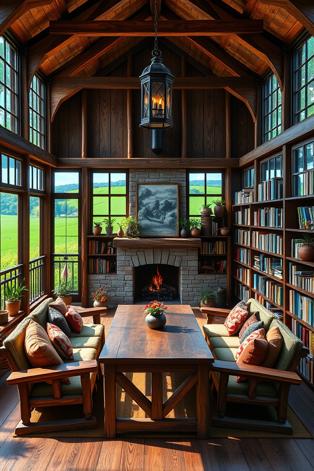rustic cozy reading retreat