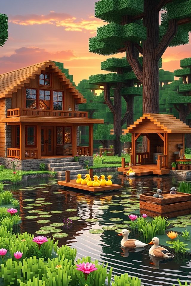 rustic lakeside fishing retreat