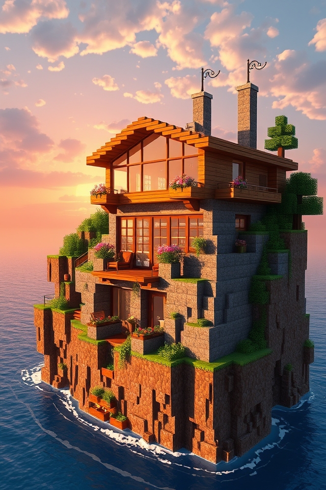 scenic cliffside architectural retreat