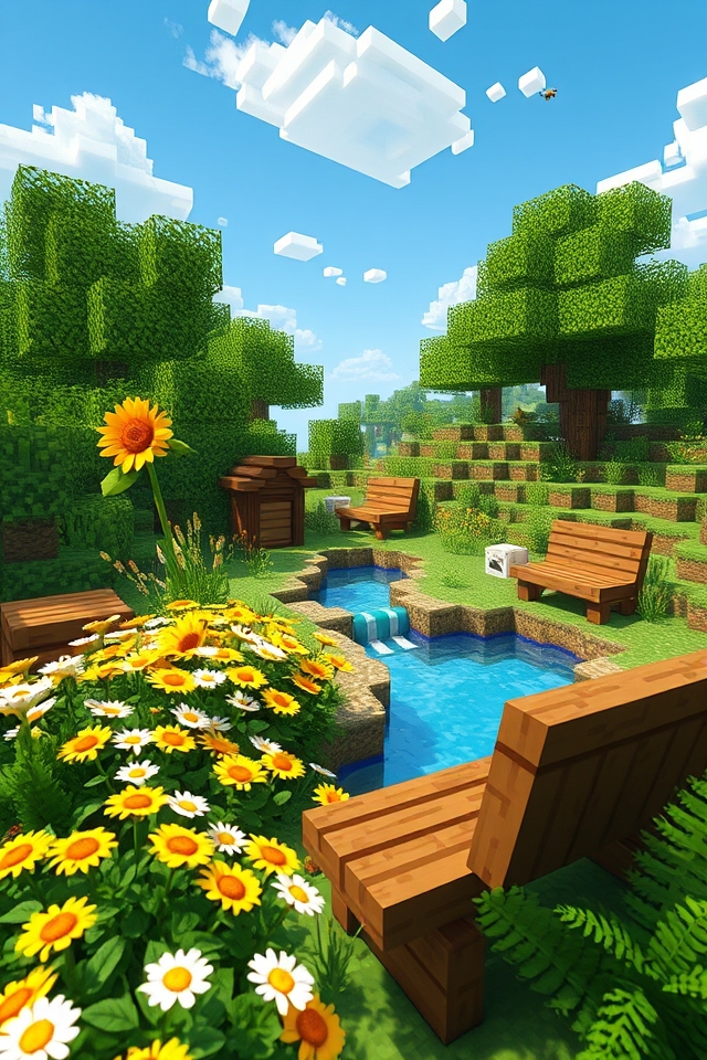 serene beekeeping garden design
