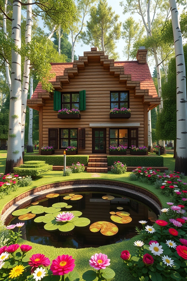 serene birch forest retreat