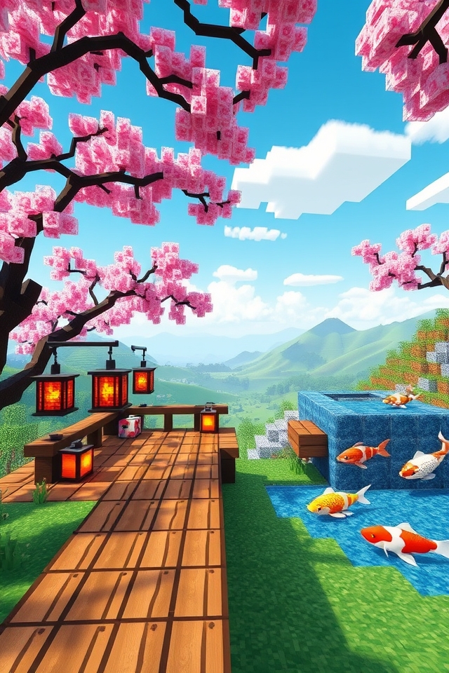 serene cherry blossom viewpoint